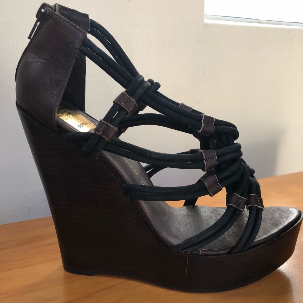 Dolce Vita Niko Black Nubuck Wedge